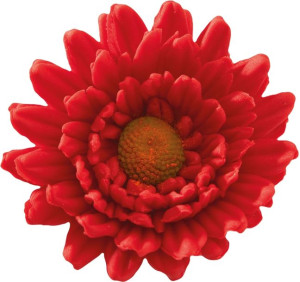 GERBERA na tort, CZERWONA kwiatek cukrowy jadalny