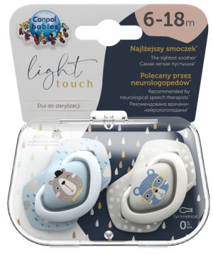 Canpol babies smoczki uspokajające Bonjour Paris 6-18 m 2szt 22/648 blue