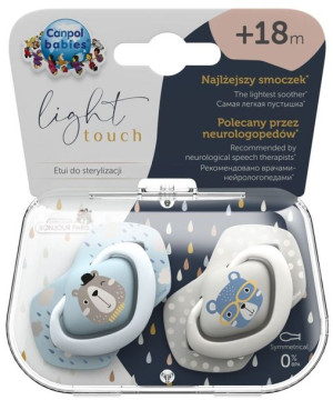 Canpol babies smoczki uspokajające Bonjour Paris 18 m+ 2szt 22/649 blue