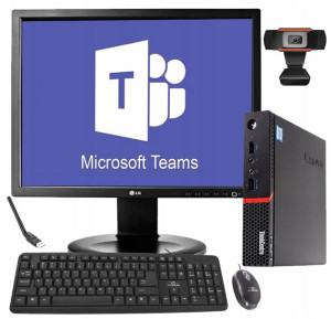 Zestaw nauka praca MINI PC +19" 8/120 WIN10