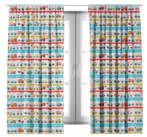 Zasłona NA ŻABKI 145x160 cm NA TAŚMIE 100% Bawełna