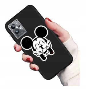 Etui czarne matowe do Realme GT 2 Pro Nadruk Wzory