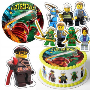 Zestaw Opłatek 25cm + Postacie - Lego Ninjago + G