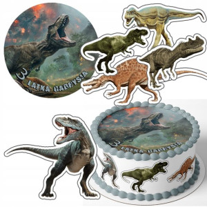 Zestaw Opłatek 25cm + Postacie - Dinozaury +g
