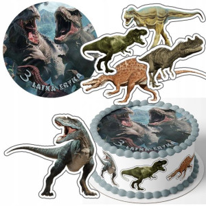 Zestaw Opłatek 25cm + Postacie - Dinozaury +g