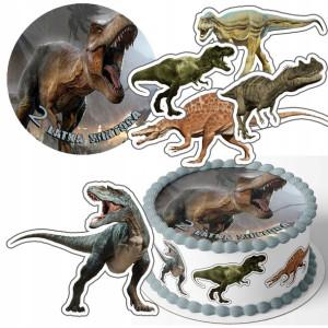 Zestaw Opłatek 25cm + Postacie - Dinozaury +g