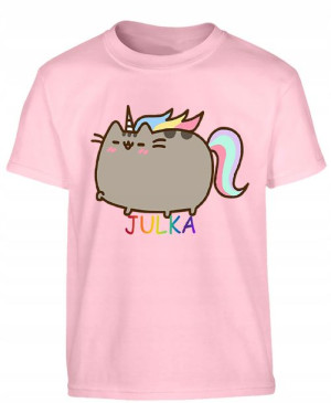 Koszulka 12-14 Pusheen Cat+imię Prezent Dziecka Y4