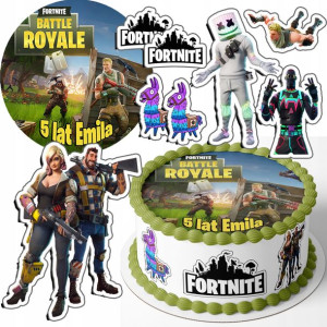 Zestaw Opłatek 24cm + Postacie - Fortnite +gratis!