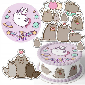 Zestaw Opłatek 24cm + Postacie - Pusheen Kot + G
