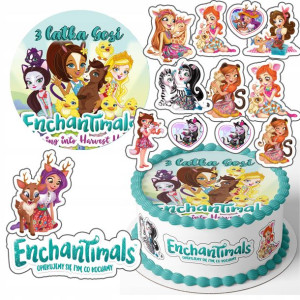 Zestaw Opłatek 24cm + Postacie - Enchantimals +g
