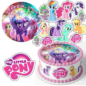Zestaw Opłatek 24cm + Postacie - Kucyki Pony +gs