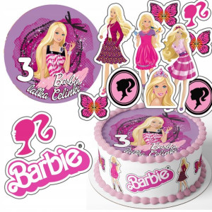 Zestaw Opłatek 24cm + Postacie - Barbie + Gratis