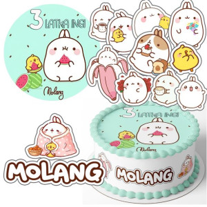 Zestaw Opłatek 24cm + Postacie - Molang + Gratis