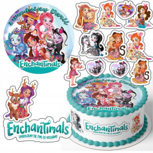 Zestaw Opłatek + Postacie - Enchantimals +g