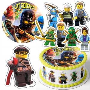 Zestaw Opłatek 21cm + Postacie - Lego Ninjago + G