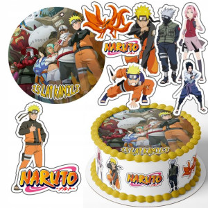 Zestaw Opłatek 21cm + Postacie - Naruto Anime +g