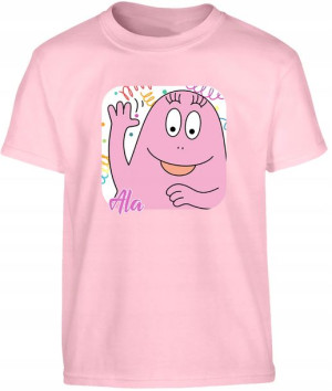 Koszulka 7-8 Barbapapa+imię Prezent Dziecka Y4
