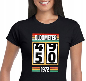 Koszulka Damska 20 30 40 Urodziny Oldometer R.l Y4