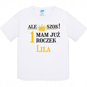 Koszulka T-shirt Niemowlęcy 1 Napis Roczek Y2