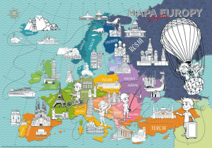 Mapa Zabytki Europy