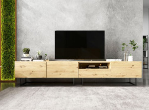 Szafka RTV Loft komoda RTV Loft Dąb artisan MAT 240 cm