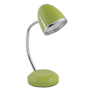 Zielona lampka biurkowa Pocatello 5796 regulowana stojąca chrom