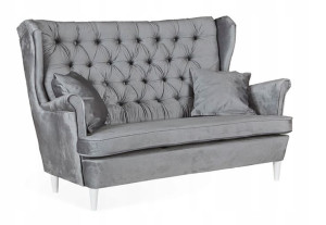 Sofa Uszak KLASYCZNA SZAROŚĆ hydrofobowa LUXUSOWA
