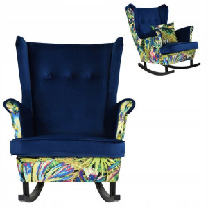 Fotel uszak bujany Ari Print elegancki parapetówka
