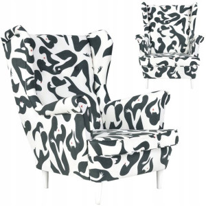 Fotel uszak skandynawski Ari Print Family Meble