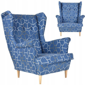 Fotel uszak skandynawski Ari Print Family Meble