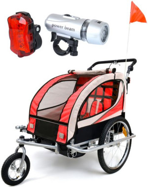 Przyczepka Rowerowa Pro 3w1 Amortyzacja + Ledy