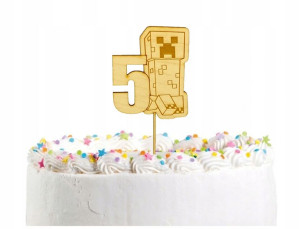 Toper Topper Na Tort 5 Lat Dekoracja Minecraft