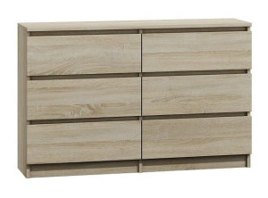 Komoda 120cm Szafka 6 Szuflad Malwa M6 Sonoma