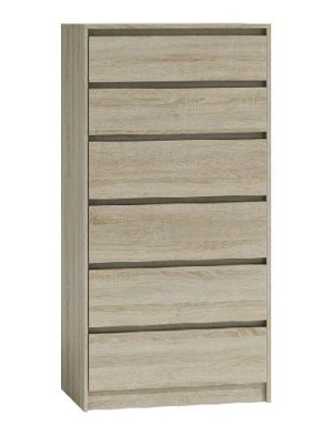 Komoda Szafka 6 Szuflad Wys 140cm Karo K6 Sonoma
