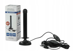 Mocna antena naziemna DVB-T2 pokojowa TV ANT100