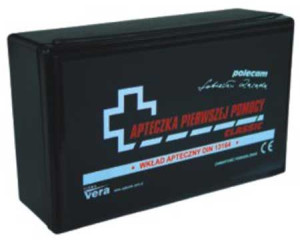 Apteczka samochodowa CLASSIC 2 DIN 13164 w pudełku z tworzywa  Vera