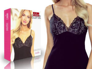 Koszulka Eldar Laila Imitująca Gorset, Czarna, L