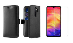 Etui Dux Ducis Kado czarny + Szkło Hartowane do Xiaomi Redmi Note 8 Pro
