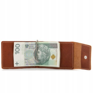 Mały Portfel Męski z Klipsem na Banknoty Belveder