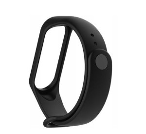 Silikonowy pasek do Xiaomi Mi Band 3/ 4 - czarny