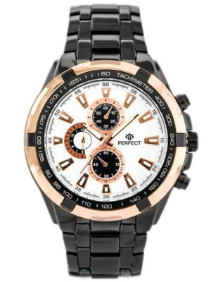 ZEGAREK MĘSKI PERFECT - MILTON - black/gold2 (zp112d)