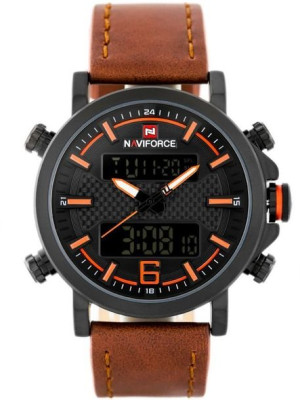ZEGAREK MĘSKI NAVIFORCE - NF9135 (zn076f) - brown/orange + box