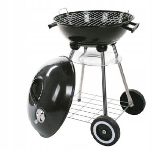 Grill węglowy kulisty z pokrywą na kółkach