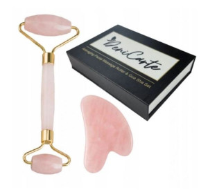 Masażer Kwarcowy Roller + Kamień Gua Sha Box