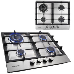 Płyta Gazowa do Zabudowy 60 cm Palnik WOK Żeliwno Concept