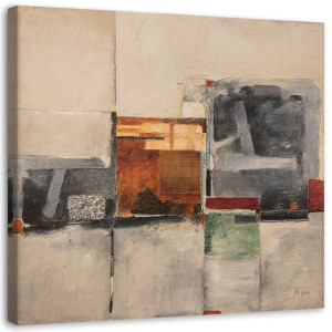 OBRAZ NA PŁÓTNIE Abstrakcja Beżowy Brązowy 60x60
