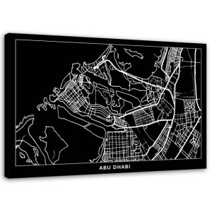 OBRAZ NA PŁÓTNIE Abu Dhabi Plan Miasta 90x60