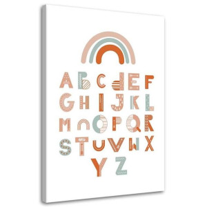 OBRAZ NA PŁÓTNIE Alfabet Literki 40x60
