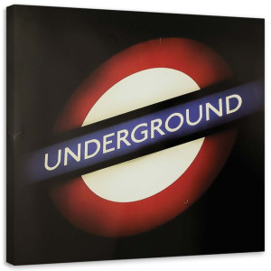 OBRAZ NA PŁÓTNIE Napis Underground Londyn 50x50