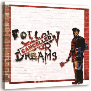 OBRAZ NA PŁÓTNIE Banksy Street Art 60x60